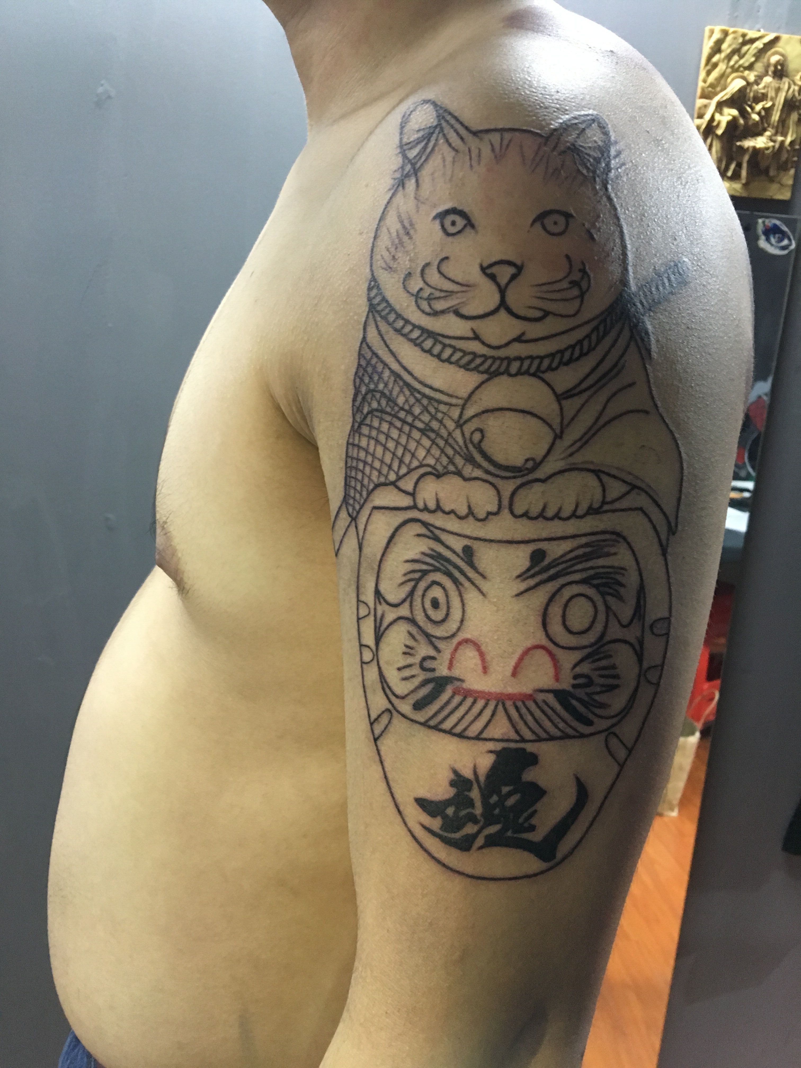 猫剑客纹身