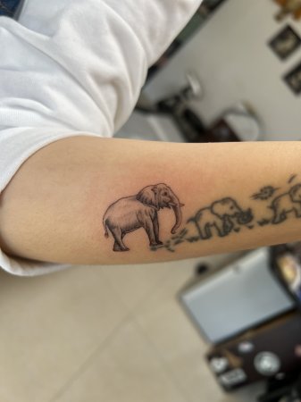 大象纹身；-缩略图